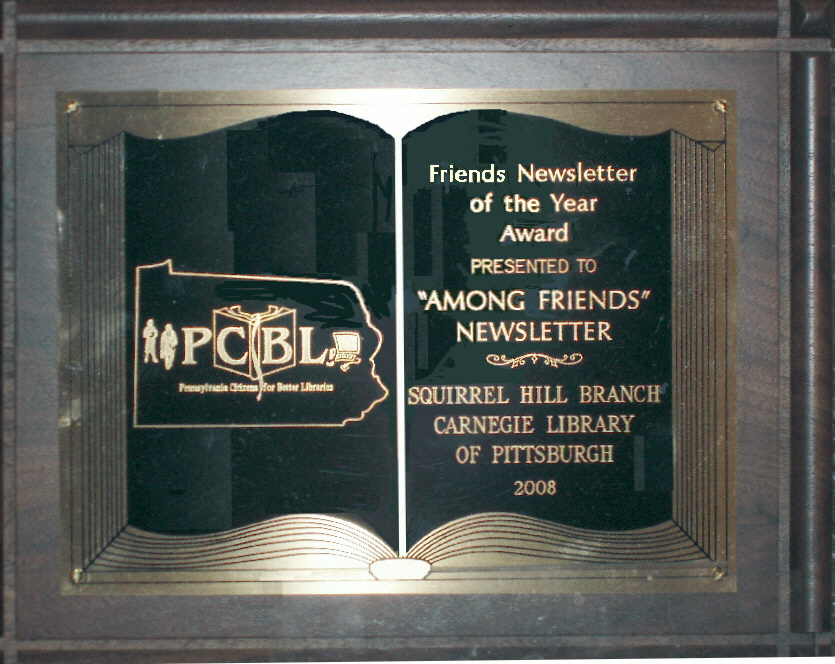 Award from the Pa Citizens for Better Libraries